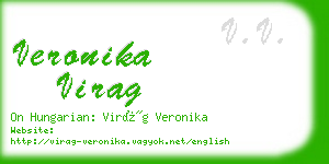 veronika virag business card